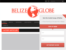 Tablet Screenshot of belizeglobe.com